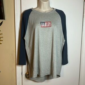 Oakley grey and blue three-quarter sleeve T-shirt